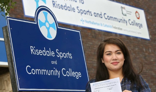 Non-english speaking student celebrates her GCSE passes