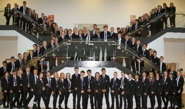 Pupils receive privilege tie in special school assembly 