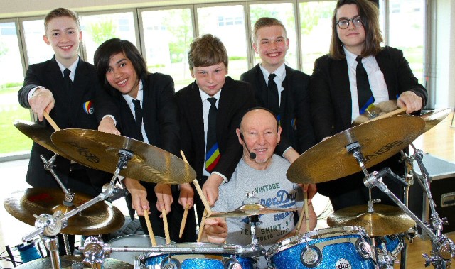 Pupils get master class from Quo drummer