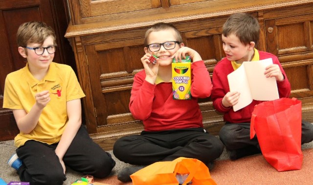 Pupils enjoy an Easter holiday treat