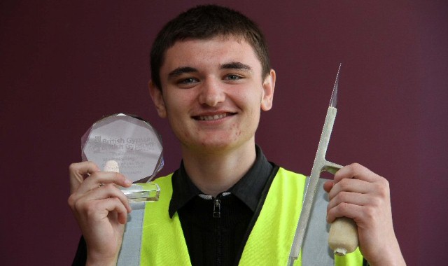 College student presented with the British Gypsum Trophy 