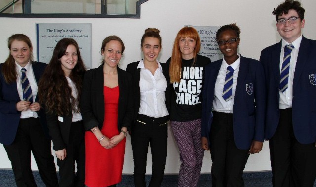 Political students debate with anti-Page 3 campaigner