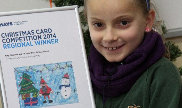 Darlington pupil creates award winning Christmas card.