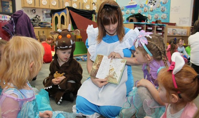 School playground is taken over by a host of book characters