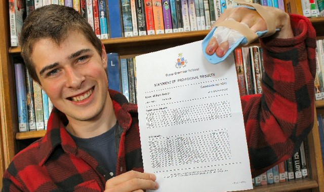 Young farmer ploughs ahead with top A level grades