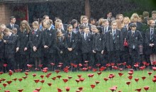 School creates sea of poppies for special service of remembrance