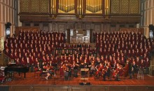 Pupils perform at Newcastle City Hall in a collective Christmas worship