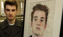 Talented young artist puts himself in the frame