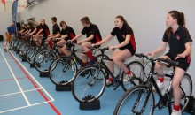 Pupils cycle and run to space station