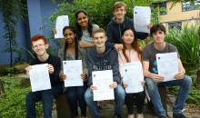 Students celebrate a raft of level nine GCSEs 