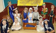 Tiny tots perform a musical Christmas tale