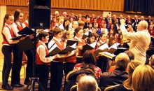 Festive fundraisers flock to concert