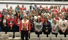School staff swap smarts for festive attire 