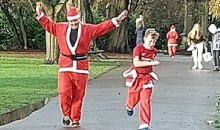 Runners take part in charity Santa dashes