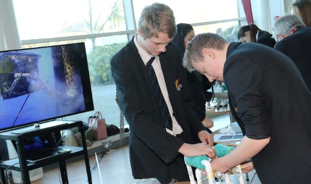 Students build their own deep-water robots.