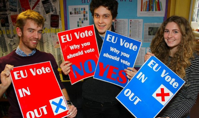 Students vote on UK membership of the European Union