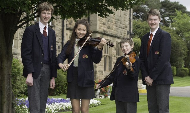 Young musicians play at The Bowes Museum.