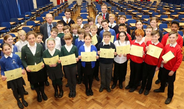 Pupils square up to numeracy skills test