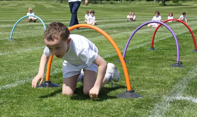 Pupils take part in traditional sports day