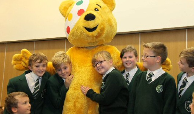 Pupils barely believe their luck as Pudsey pays a visit