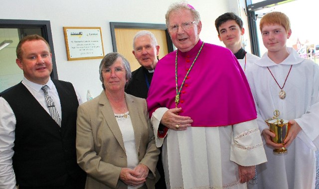 School building is blessed by the Bishop