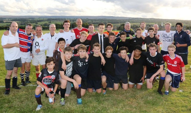 Boarders tackle teachers in charity football match