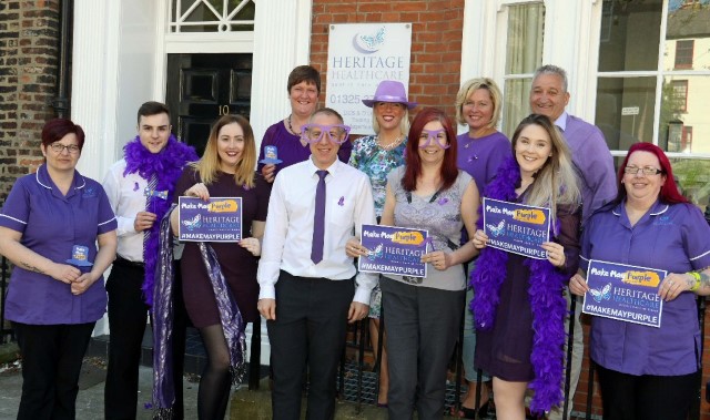 Heritage staff make May purple 