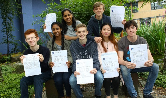 Students celebrate a raft of level nine GCSEs 