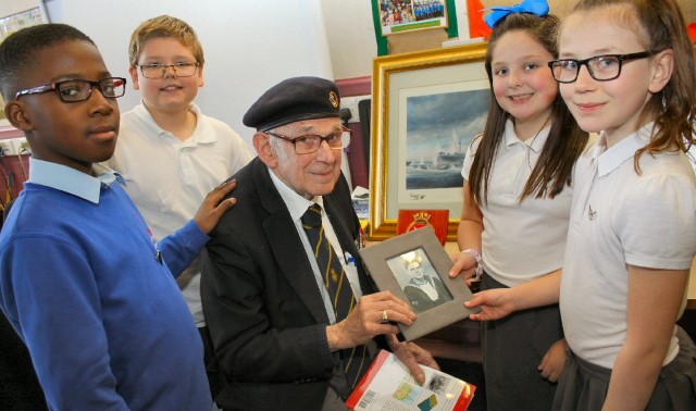 Pupils get a first hand account of war