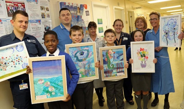 Pupils brighten walls at local hospital