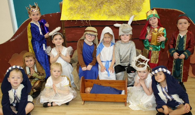 Tiny tots perform a musical Christmas tale