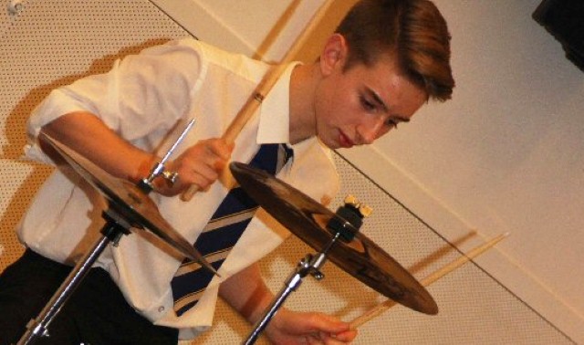 Upbeat student drums his way to performing arts success