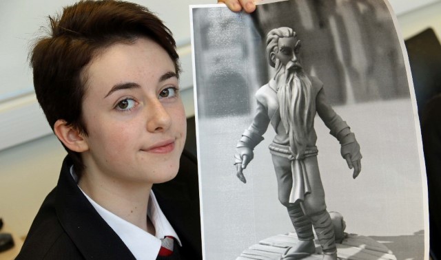 Student creates blueprint for fantasy figure