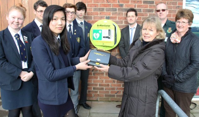 Ripon school installs life saving equipment for local community Ripon school installs life saving equipment for local community