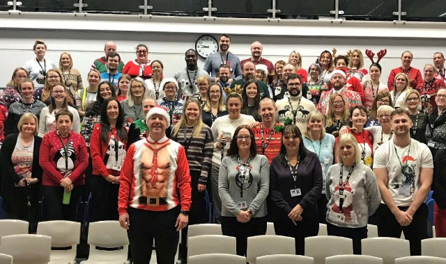 School staff swap smarts for festive attire 