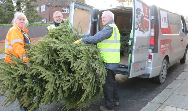 Hospice enjoys tree-cycling success