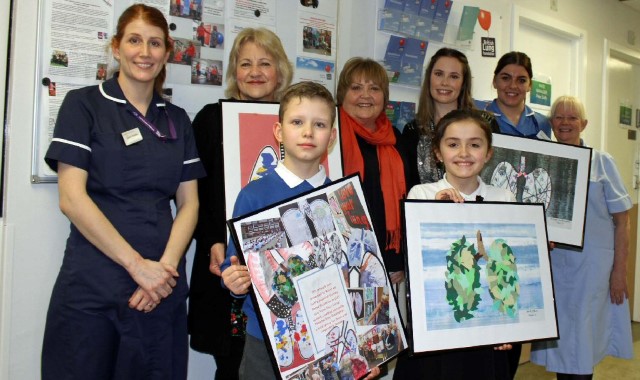 Patients enjoy pupil's art. 