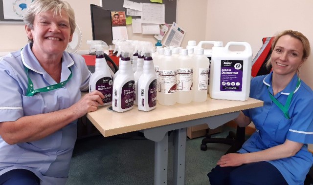 Specialists donate anti-viral products to hospice