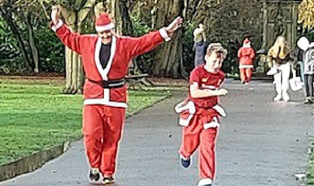 Runners take part in charity Santa dashes