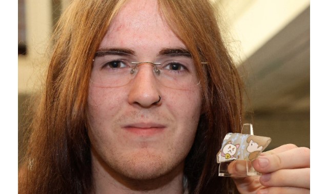 Student turns sea glass into art