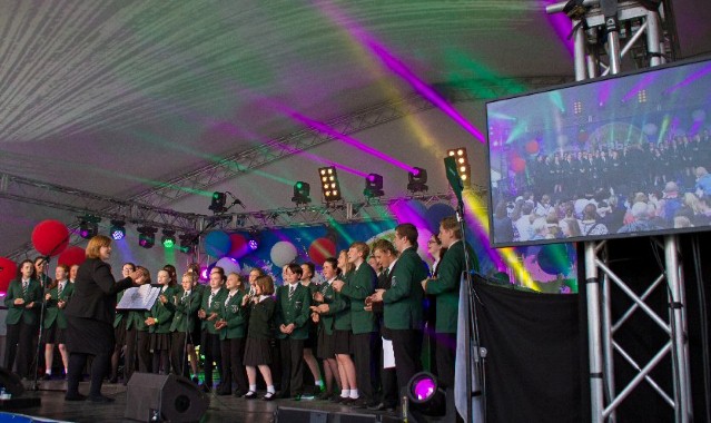 School choir gets perform on children's TV roadshow