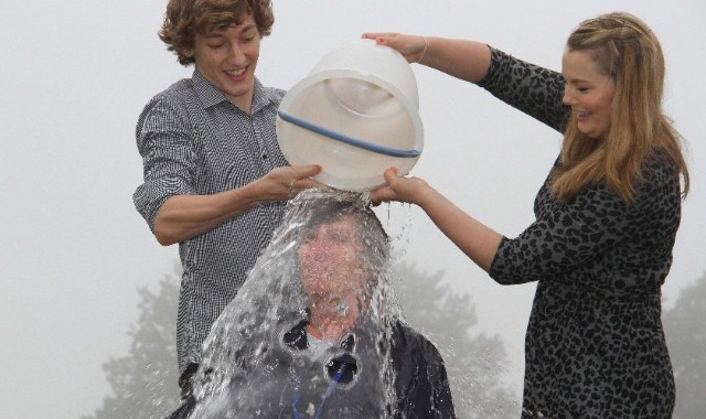 College principal faces ice bucket challenge in aid of charity College principal faces ice bucket challenge in aid of charity