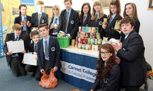 Staff donate produce to help support poorest families