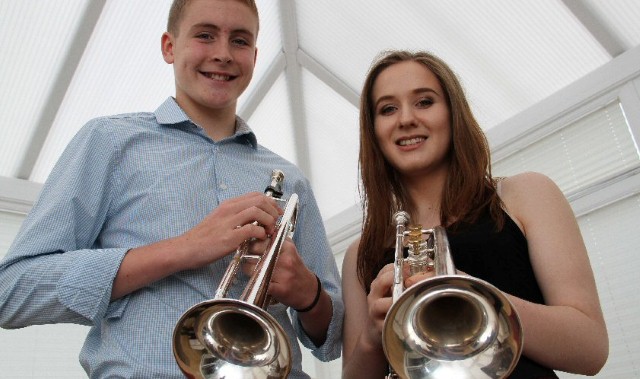 Trumpet duo gain a coveted Grade 8 with distinction Trumpet duo gain a coveted Grade 8 with distinction