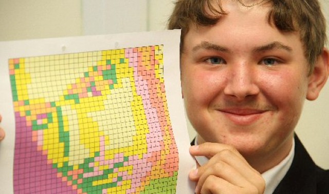 Student posts colourful creation