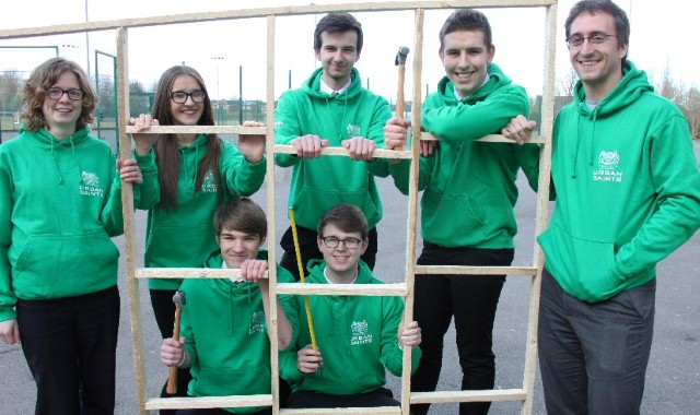 Pupils help to build homes for people living in poverty