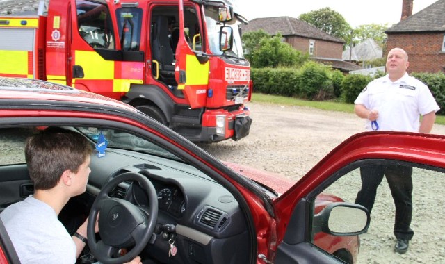 Sixth formers take part in car safety workshop 