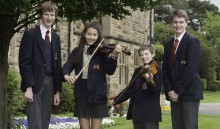 Young musicians play at The Bowes Museum.