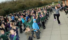 Students wake and shake to start the day