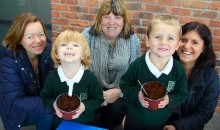 Little tots make mini pots for cancer care